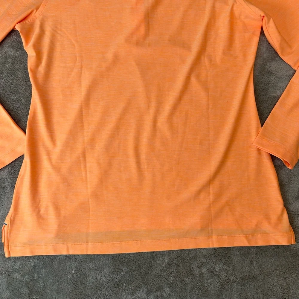 Peter Millar Long Sleeve Polo Shirt‎ Women's Crown Performance Orange Size M